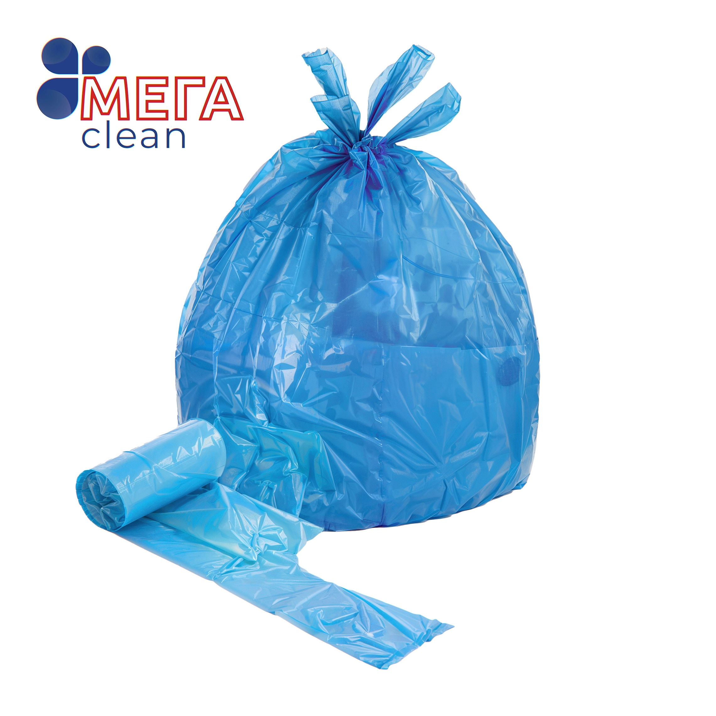 Купить Пакет мусорный с ушками 35 л, ТМ «МЕГА CLEAN» оптом, в наличии и на заказ