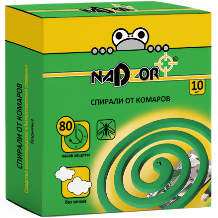 Купить Спирали от комаров, 10 шт, ТМ «Nadzor» оптом, в наличии и на заказ