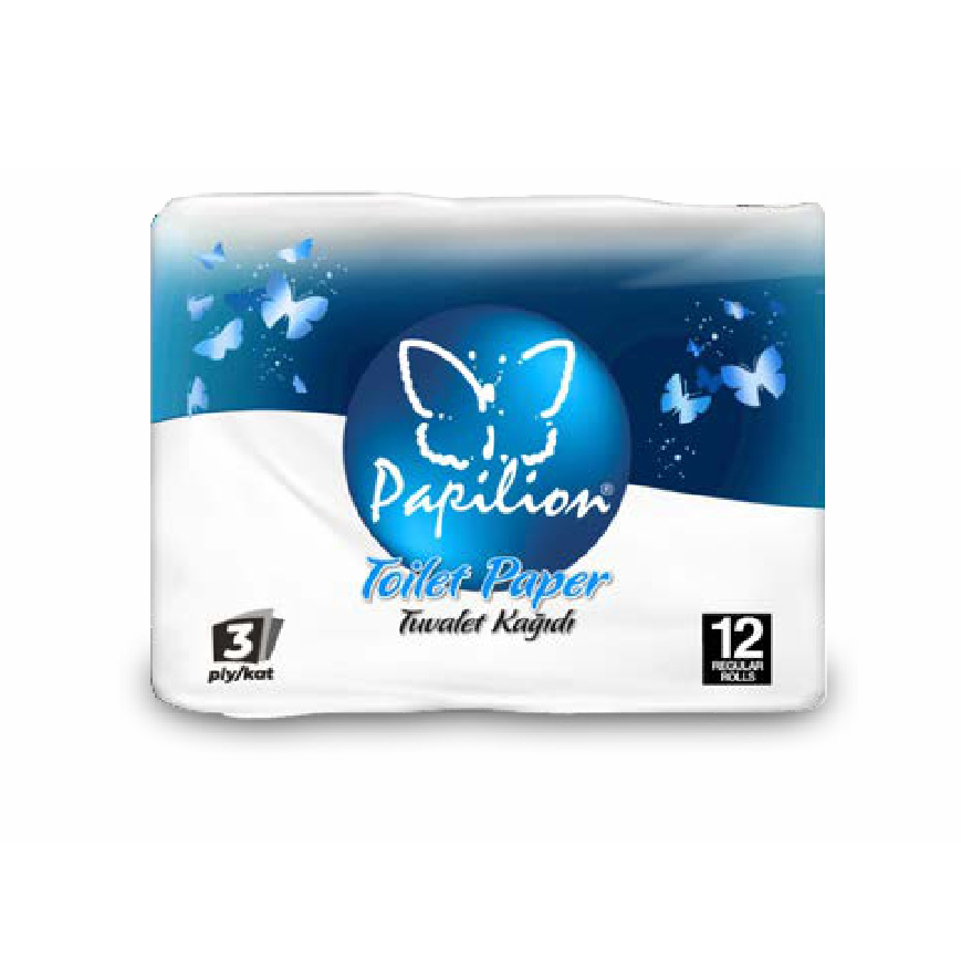 Купить Туалетная бумага Papilion 3 слоя 12 рулонов, ТМ «Papilion» оптом, в наличии и на заказ