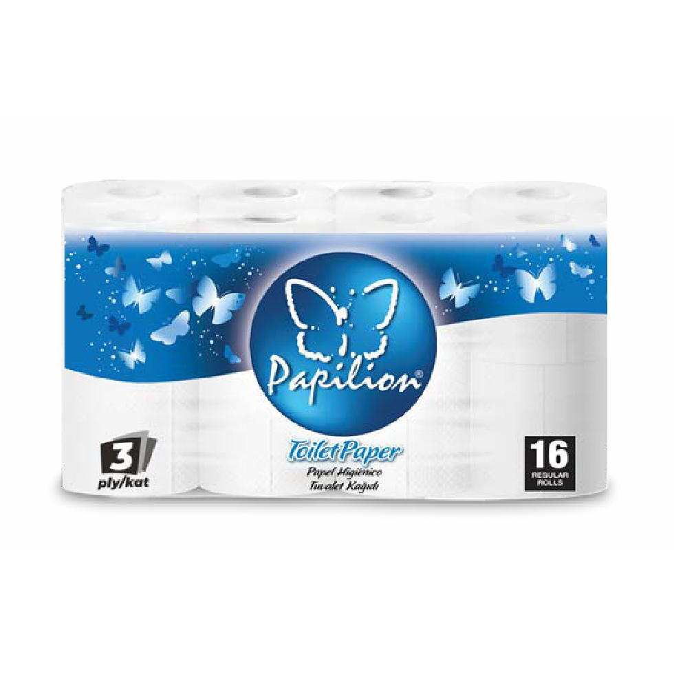 Купить Туалетная бумага Papilion 3 слоя 16 рулонов, ТМ «Papilion» оптом, в наличии и на заказ